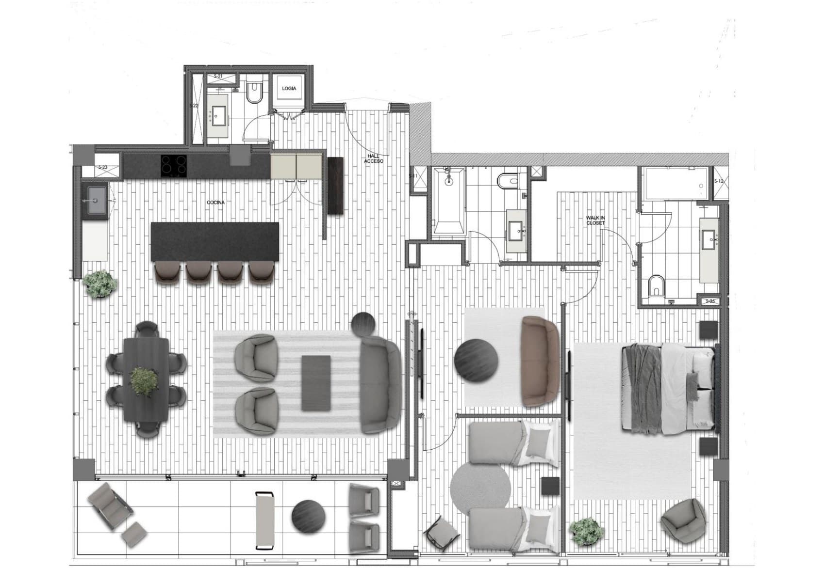Apartment floor plan · Superior