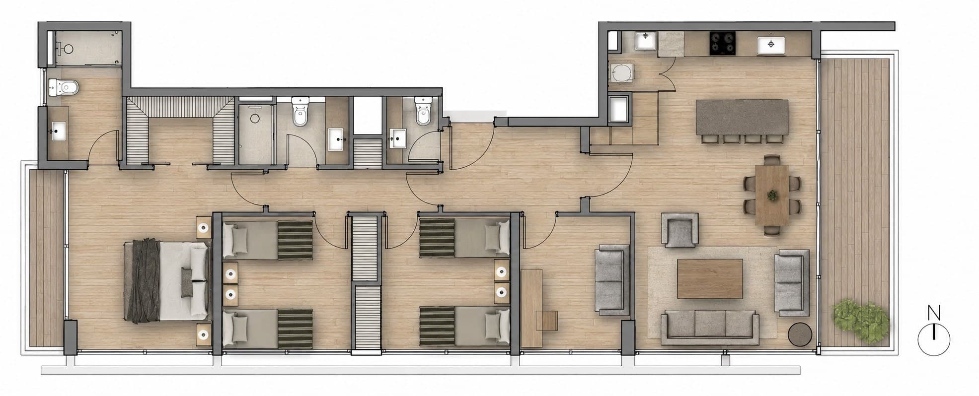 Plano del departamento · At Home El Golf